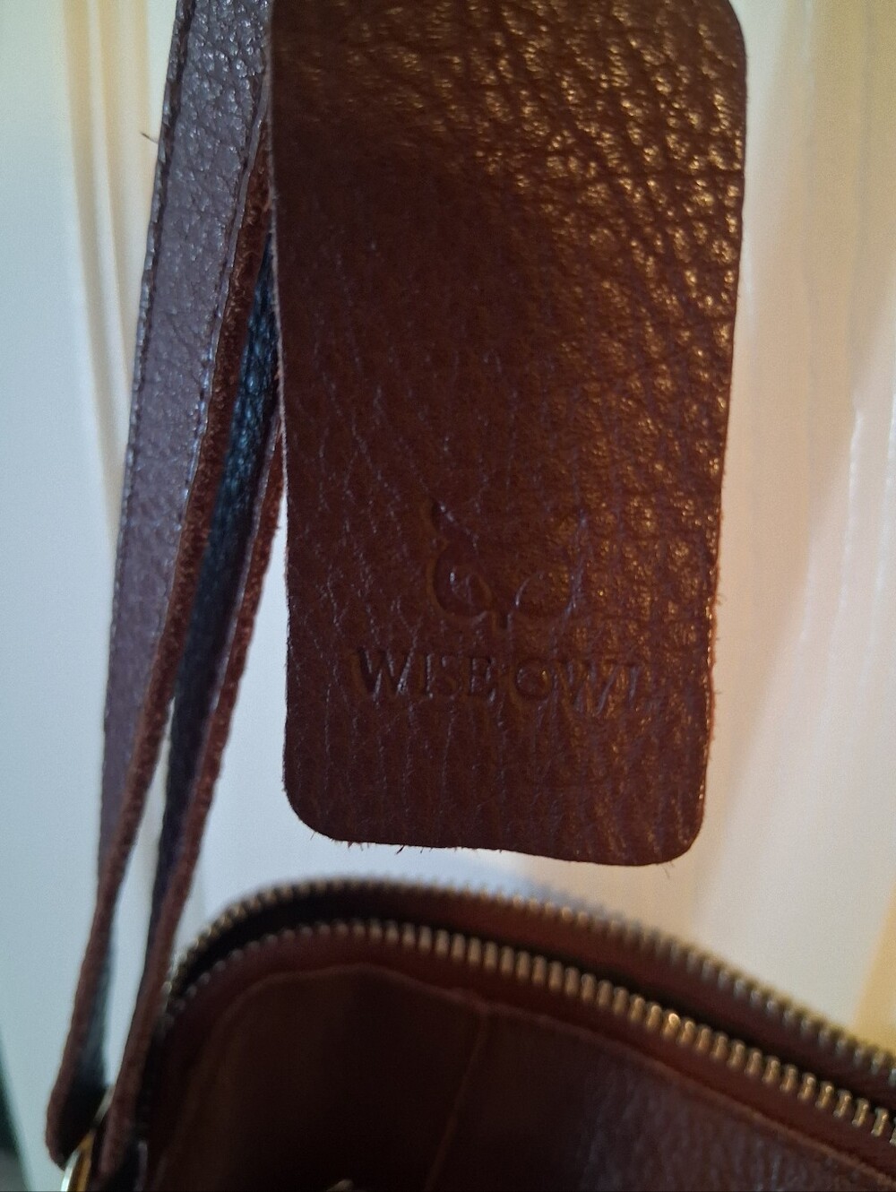 Wise Owl Leather Crossbody Bag - Picture 4 of 8